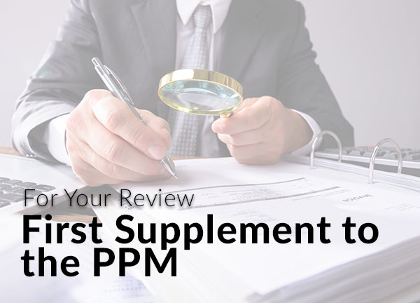 Supplement to the PPM